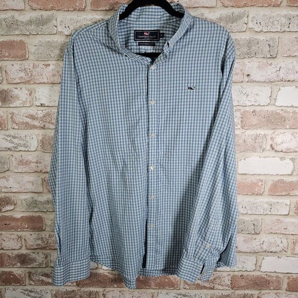 Vineyard Vines Men's Long Sleeve Nylon Polyester Button Up Shirt XL - Picture 2 of 9